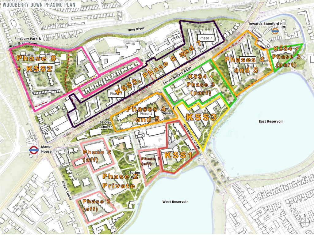 Constituencies named for phases including houses in Woodberry Grove North