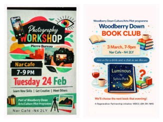 Photography and book club flyers