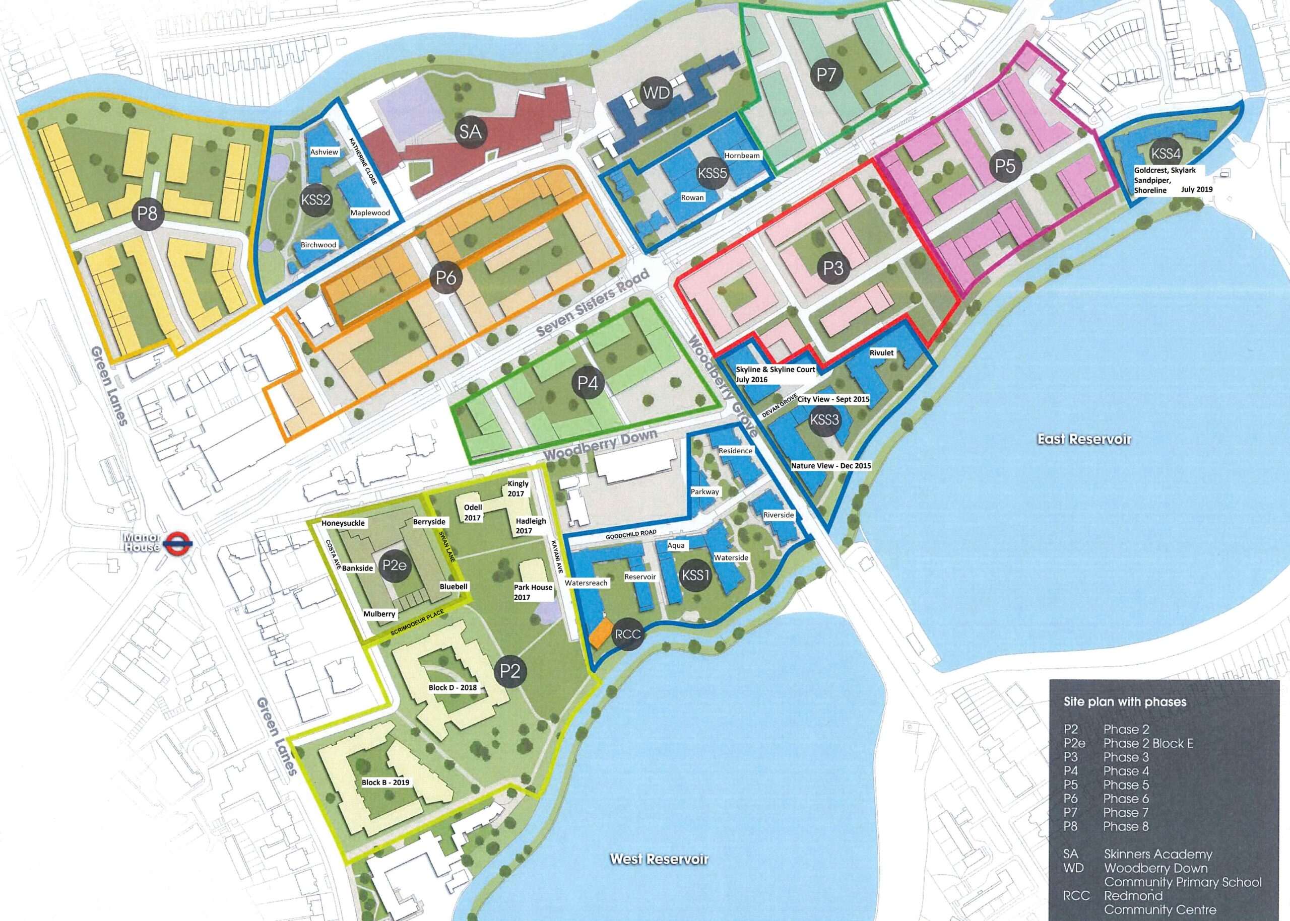 Woodberry Down Site Map