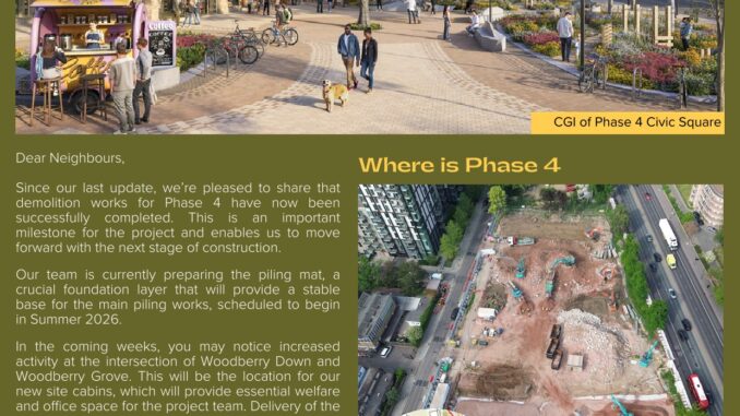 May 2026 construction newsletter page one.